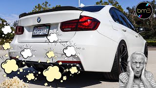 Using the LOUDESTMOST AGGRESSIVE Exhaust Burble Settings on Bootmod3  BMW F30 335i N55 [upl. by Rehsu]