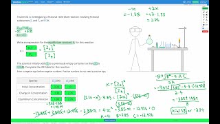 Chemistry  Advanced Equilibrium  ICE Tables Calculating Equilibrium Concentration 2 [upl. by Bak]