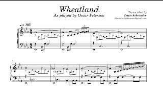 Oscar Peterson plays Wheatland  Piano Transcription [upl. by Durkee]