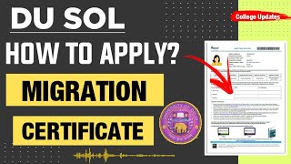 How To Apply For DU SOL Migration Certificate  Step by step  SOL Migration certificate [upl. by Eyahc]