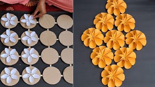 Amazing Home Decoration Ideas  Easy Paper flower wall Hanging craft  DIY Waste cardboard reuse [upl. by Oravla]