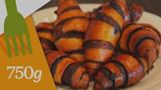 Recette des Croissants au chocolat Juifs ou Rugelach  750g [upl. by Enyalb]