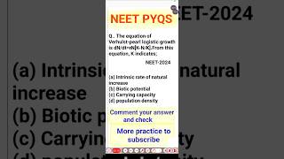 Organism and population class 12  Organism and population neet pyqs Neet mcqs [upl. by Jalbert]