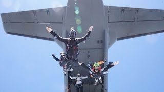 Airbus C295W North American Tour Skydive Saskatoon  PA [upl. by Solokin]