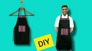 Diy delantal Apron Como hacer un Delantal de Cocina [upl. by Eerrehc]