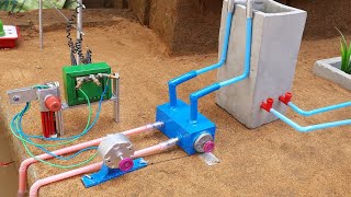 How to make water pump science project  220volt Transformer  Motor  Project [upl. by Narad812]