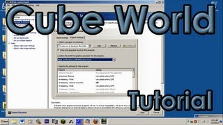 Cube World Tutorial Enabling Triple Buffering and VSync with NVIDIA Graphics Card [upl. by Anelram]