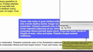 Dreamweaver CS55 HTML5 CSS3 tutorial paragraph nthchild lessonspart 4 [upl. by Nylazor298]