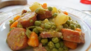 winterliche deftige Erbsensuppe Eintopf  Rezept mit Anleitung [upl. by Alliscirp730]