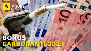 BONUS CARBURANTI 2023  200 EURO accise mobili e prezzi medi [upl. by Jari]