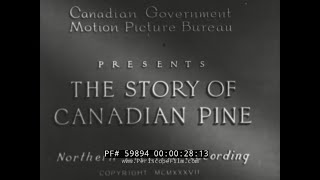 1940s CANADIAN LUMBER INDUSTRY FILM quotSTORY OF CANADIAN PINEquot 59894 [upl. by Eelik]