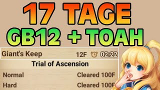 IN NUR 17 TAGEN RIESEN UG 12 UND TURM DER PRÜFUNGEN DURCH  ANFÄNGER ACCOUNT SUMMONERS WAR DEUTSCH [upl. by Corene907]