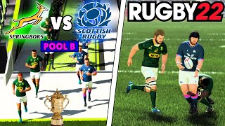 SPRINGBOKS v SCOTLAND  Rugby World Cup 2023  Rugby 22  Gameplay amp Commentary Legend Difficulty [upl. by Zantos]