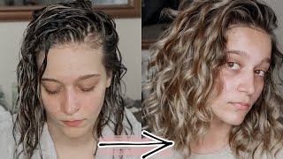 AIR DRYING WAVY HAIR TIMELAPSE [upl. by Bein]