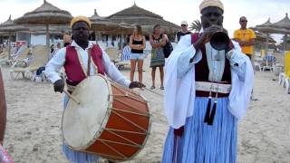 Djerba am Strand vom Hotel Calimera Tunesische Folklore [upl. by Ecyle]