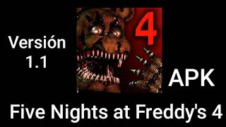 Five Nights at Freddys 4 APK Versión 11 Para Android [upl. by Khorma]