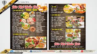 Share mẫu Menu Bia hơi  Thực đơn quán nhậu CDR12  VTPcorel [upl. by Haym]