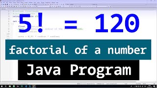 Java Program to find the Factorial of a Number using For Loop [upl. by Johannah]