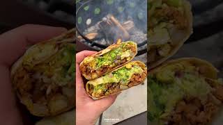 Chorizo Breakfast Burrito Recipe  Over The Fire Cooking by Derek Wolf [upl. by Cherlyn895]