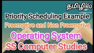 Priority Scheduling  Preemptive and Non Preemptive  Operating system in Tamilsscomputerstudies [upl. by Neleb]