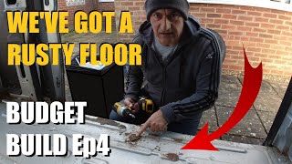 Rust Repairs to the Floor  Budget Van Build Ep 4 [upl. by Zahara]