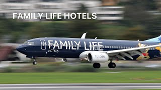 THOMSON FAMILY LIFE HOTELS BOEING 737800 AT INNSBRUCK [upl. by Heyra481]