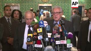 Arab League Chief Nabil Elaraby and UNArab League envoy to Syria [upl. by Eseret]