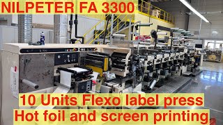 2002 Nilpeter FA 3300 10 colours 8 flexo units label press from PP Machinery ppmachinery [upl. by Demahum]