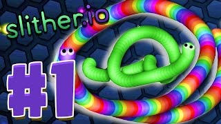 BEST SLITHERIO FIRST GAME EVER  Most Addictive Game Ever Slitherio Part 1 Agario With Snakes [upl. by Lundeen44]