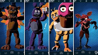 FNAF AR Comic Style Animatronics Jumpscare amp Workshop Animations [upl. by Safire]