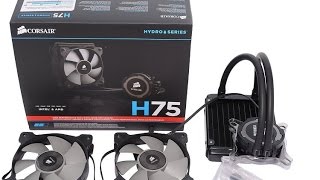 Corsair H75 Liquid Cooling CPU system UNBOX [upl. by Anyrb]