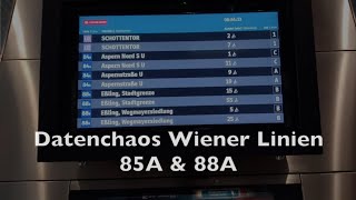 DE Wiener Linien Datenchaos seit 1124 Donaustadt 85A amp 88A [upl. by Halsey197]