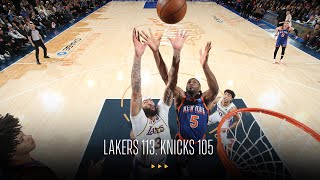 Lakers 113 Knicks 105 Defense steps up as Lakers snap New Yorks 9game winning streak [upl. by Ardried936]