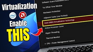 How to EnableDisable VIRTUALIZATION in Windows 1011 using BIOS [upl. by Aitret]