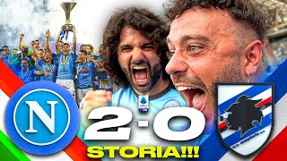 🏆🇮🇹 STORIA NAPOLI 20 SAMPDORIA  LIVE REACTION NAPOLETANI AL MARADONA HD [upl. by Enial]