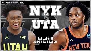 Utah Jazz vs New York Knicks Full Game Highlights  Jan 30  2024 NBA Season [upl. by Yecats]