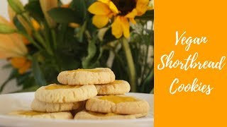 Mango Shortbread Cookies  Easy Vegan Recipe [upl. by Annmarie]