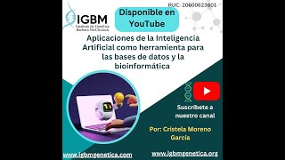 Aplicaciones de la Inteligencia Artificial como herramienta para bases de datos y bioinformática [upl. by Farmer]