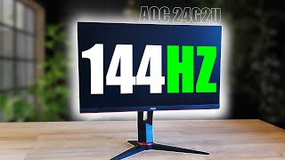 El MEJOR monitor 144hz IPS 🈵 ¿ BARATO   Review AOC 24G2U  CurTech [upl. by Aimak]