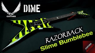 Dean Dime Razorback Slime Bumblebee Dimebag Darrell Signature 2008 Korea 4K guitar close up video [upl. by Lainahtan]