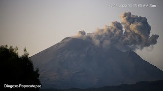 Volcan Popocatepetl En Vivo Vista Al Cráter San Matías Tlalancaleca ¨Live Cam Popocatépetlquot [upl. by Liggitt]