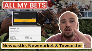 ALL MY BETS 29th June  Newcastle Newmarket and Towcester [upl. by Hodess657]