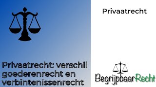 Privaatrecht verschil goederenrecht en verbintenissenrecht voorbeeld [upl. by Willet]