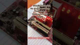 💯 Successfully MSI desktop motherboard no display problem Resolved by diagnostic card 8368500400 [upl. by Millford]