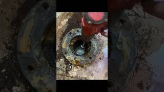 Removing a toilet flange on rotted subfloor plumbing [upl. by Roddy894]