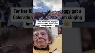 Colorado super fan Peggy 100th birthday deionsanders birthday love [upl. by Dyraj]