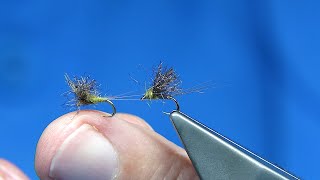 Tying Size 20 Duns using the New FM Ultra Dry Yarn [upl. by Yednil968]