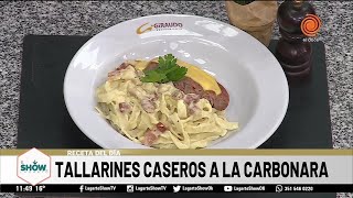 Tallarines caseros a la carbonara recetas de Dario Brugnoni [upl. by Wesa700]