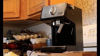 DeLonghi EspressoCappuccino Machine Unboxing amp Shots ☕ECP3420 [upl. by Sivart]