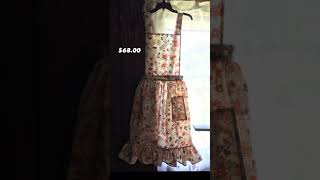 Creating a Pioneer Style Pinafore Apron and Bonnet sewing diy seamstress cottagecore [upl. by Hcab508]